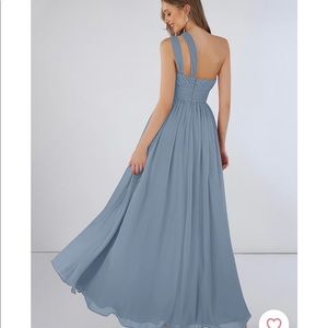 Azazie molly dusty blue dress